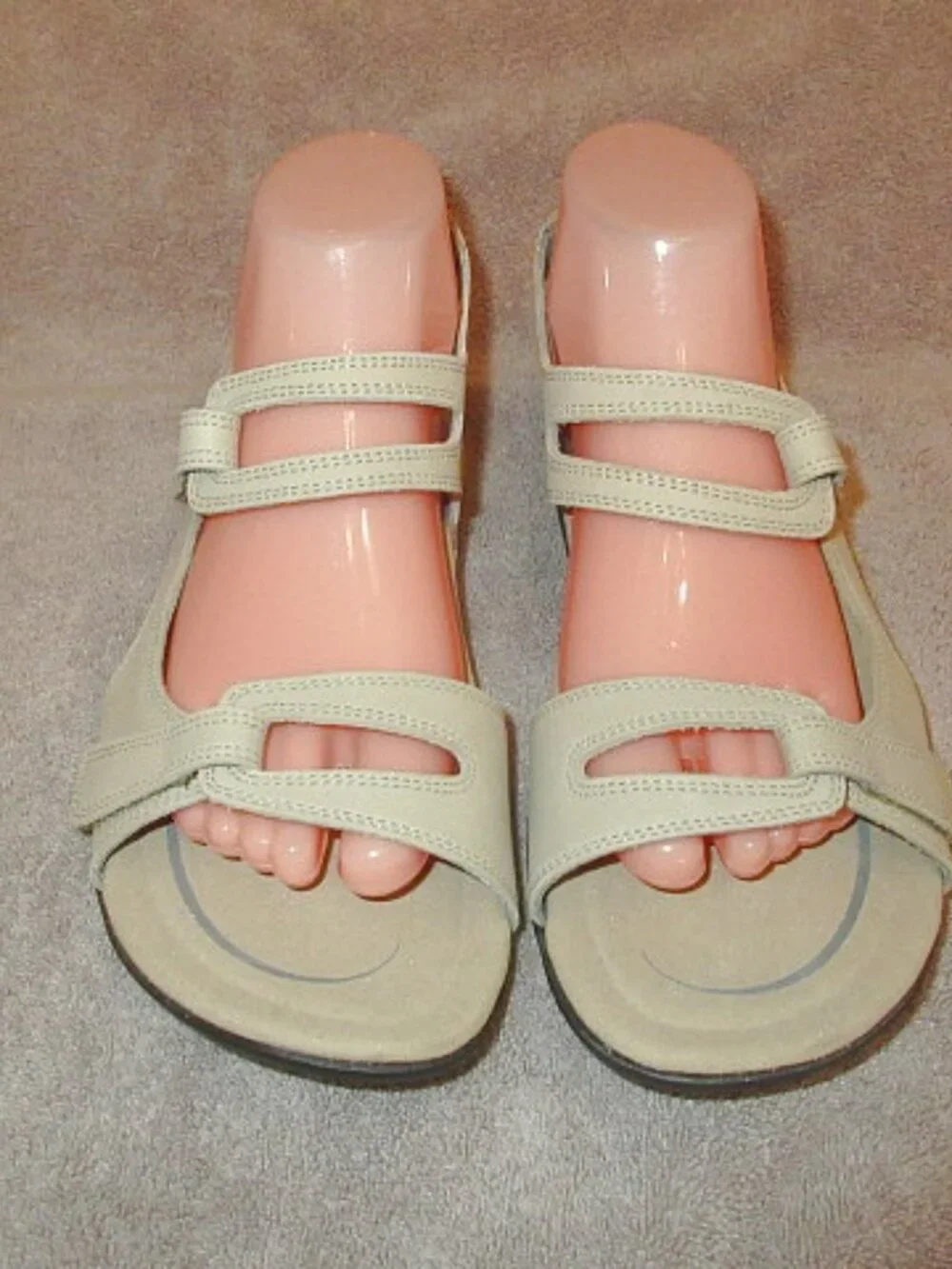 Abeo Bio System Crescent Comfort Sandals Womens 10N Leather Ankle Strap Neutral